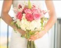 Pink and White Bridal Bouquet