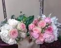 Pink and White Rose Bouquets